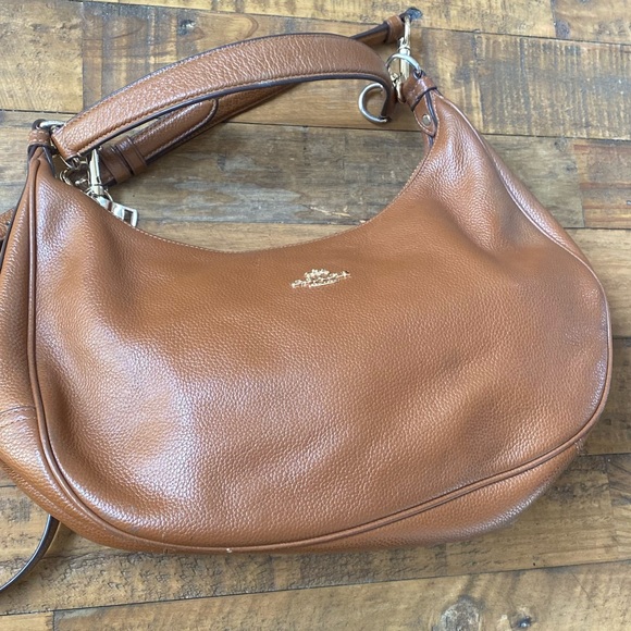 Brown Leather Coach Purse. Excellent condition, only worn a handful of times. - Picture 2 of 9